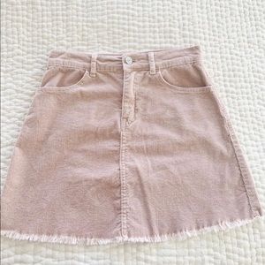 Brandy Melville blush corduroy skirt